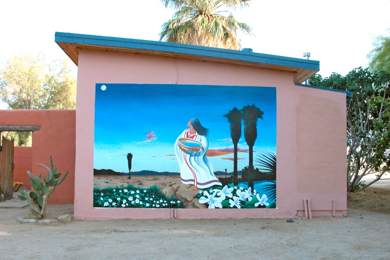 The finished mural at 29 Palms Inn 
